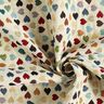 Decor Fabric Tapestry Fabric Scattered Hearts – light beige/petrol,  thumbnail number 3