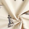 Decor Fabric Panama Lighthouses and seagulls – natural/chili,  thumbnail number 3