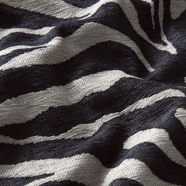 Upholstery Fabric Jacquard Zebra – black/grey,  image number 6