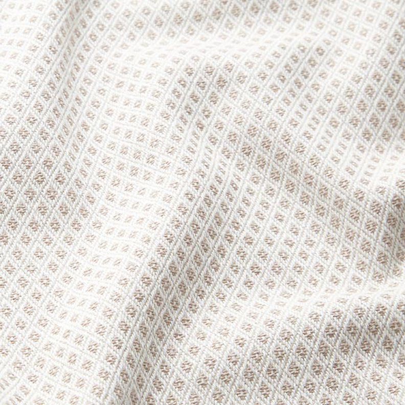 Decor Fabric Jacquard Small Diamonds – dark beige,  image number 2