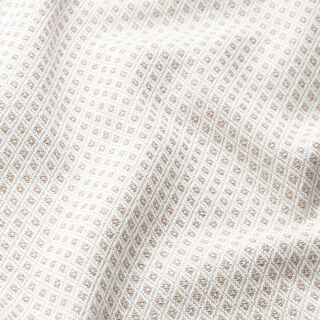 Decor Fabric Jacquard Small Diamonds – dark beige, 