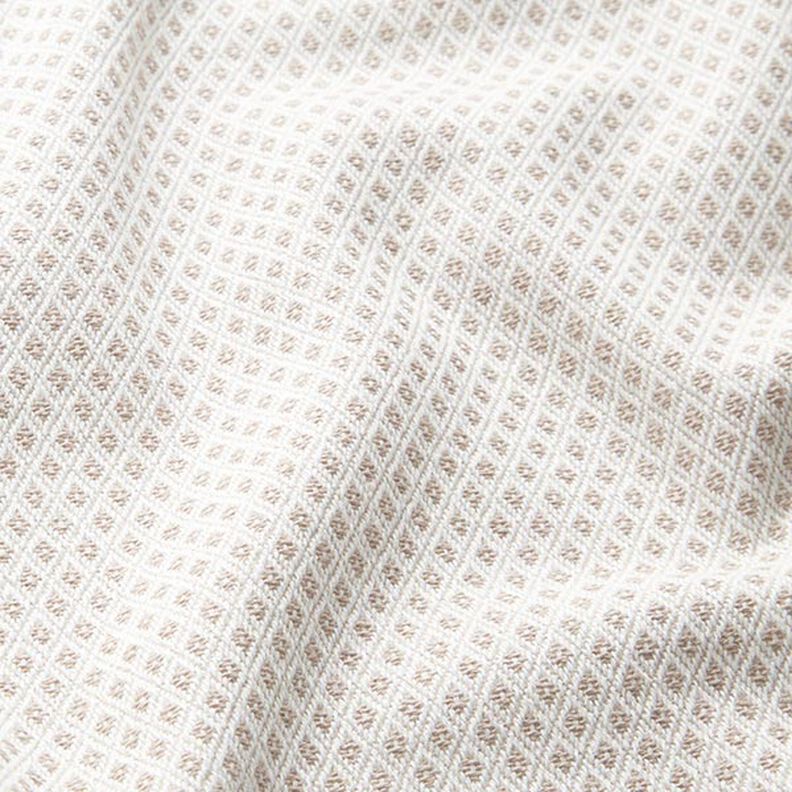 Decor Fabric Jacquard Small Diamonds – dark beige, image number 2