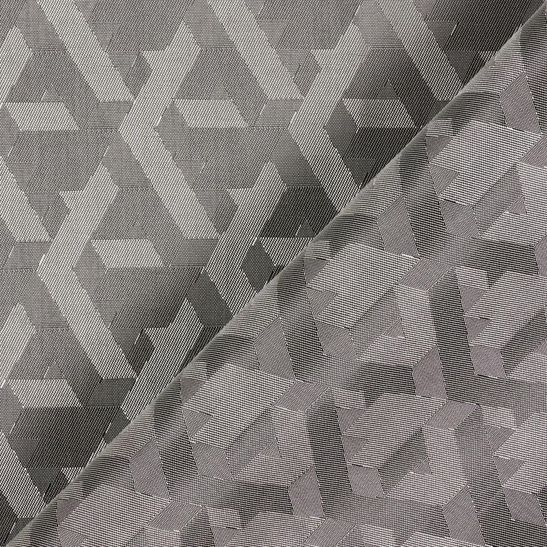 Lining Fabric Jacquard Geometric Shapes – grey,  image number 4