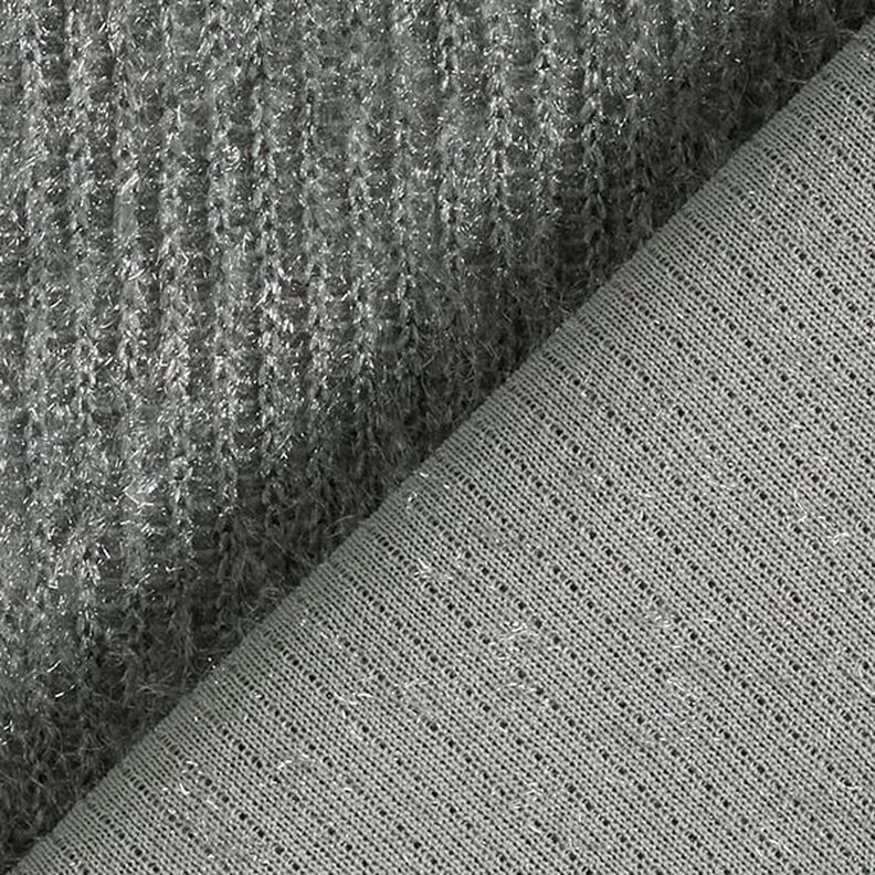 Fluffy Knit Fabric – antique silver, image number 3