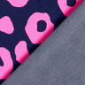 French Terry Jeans look neon leopard print – midnight blue/neon pink,  thumbnail number 4