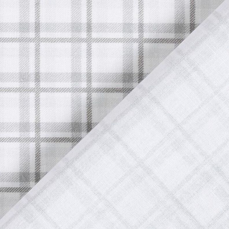 Double Check Cotton Poplin – white/silver grey,  image number 4