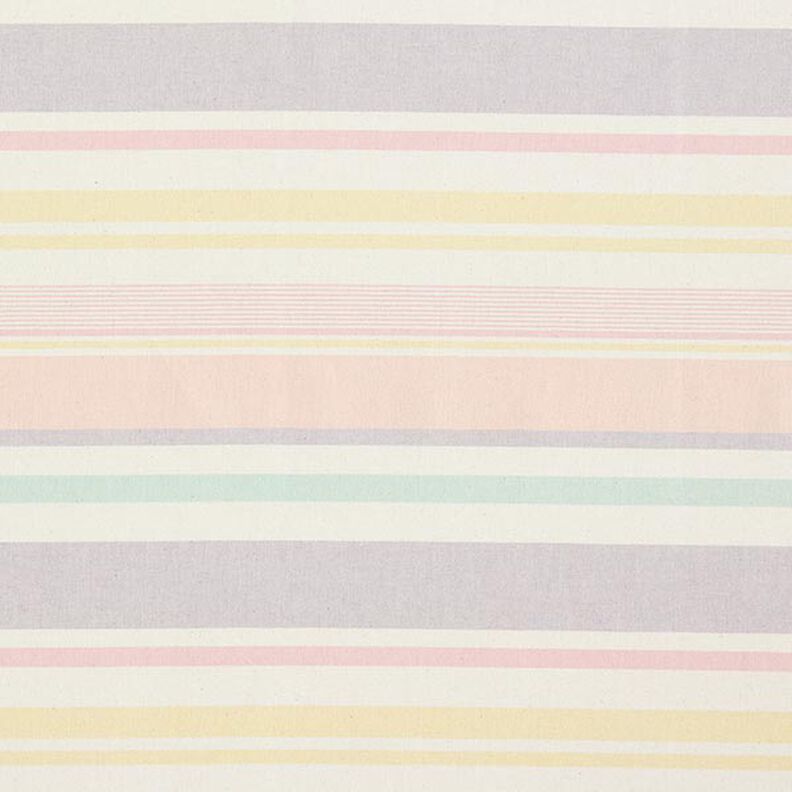 Decor Fabric Half Panama Colourful Stripe Mix Recycled – pastel mauve,  image number 1