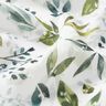 Viscose fabric dobby Leaves – white/dark green,  thumbnail number 2
