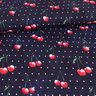 Cotton Jersey Cherries with dots | Glitzerpüppi – navy blue,  thumbnail number 2