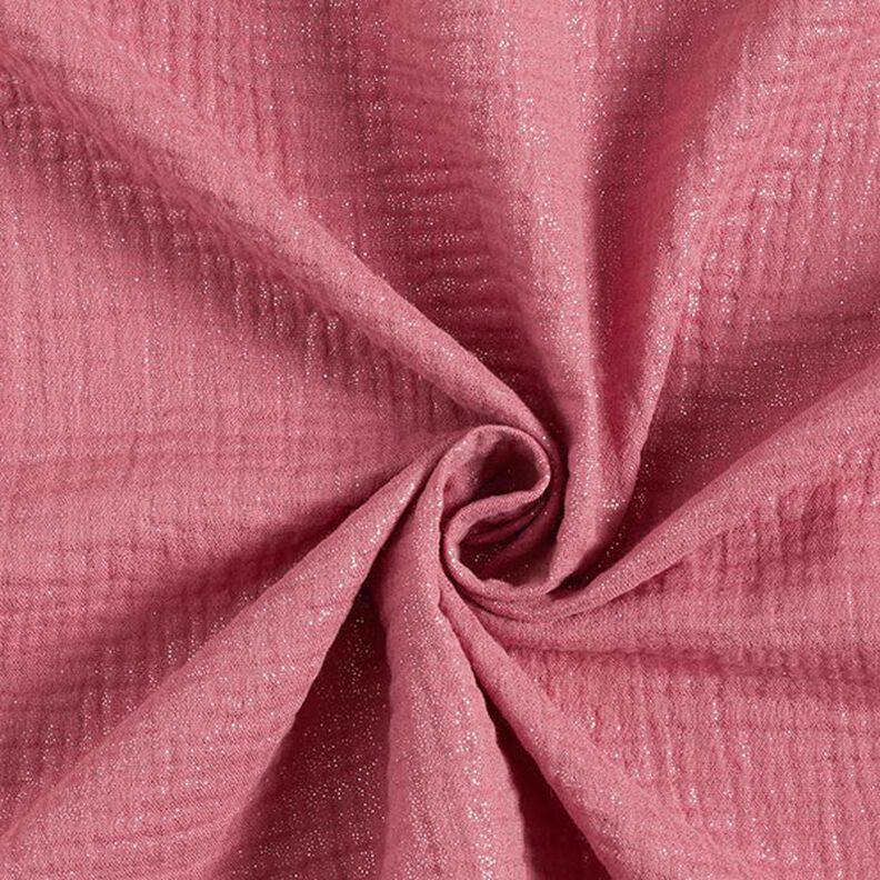 Double Gauze/Muslin Fine Glitter Dots| by Poppy – dusky pink,  image number 1