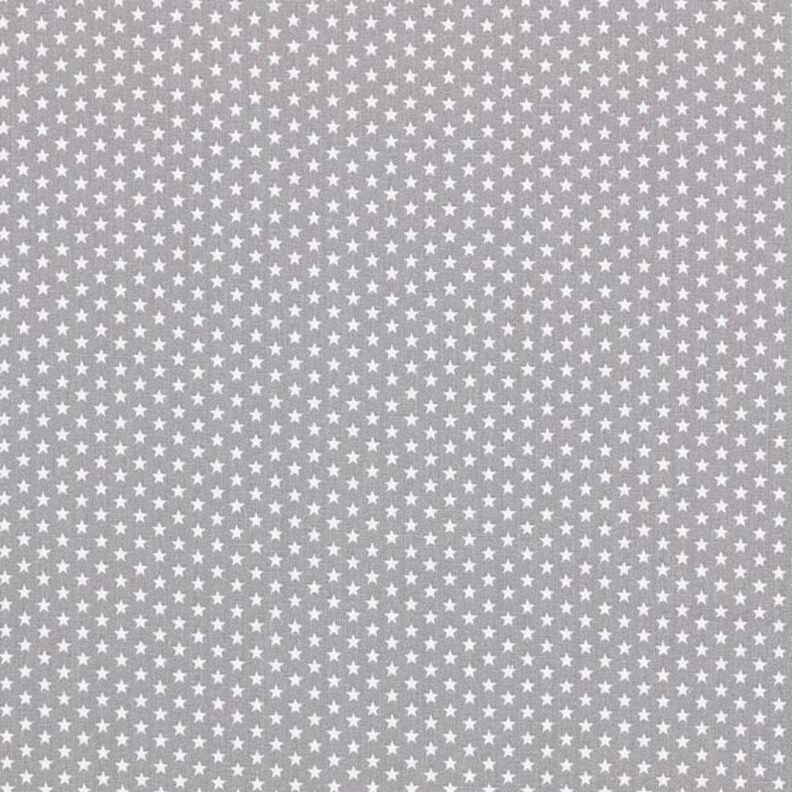 Cotton Poplin Little Stars – grey/white,  image number 1