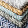 Outdoor fabric jacquard rhombus – blue,  thumbnail number 5