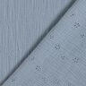 Double Gauze/Muslin Broderie Anglaise flower tendrils – blue grey,  thumbnail number 4