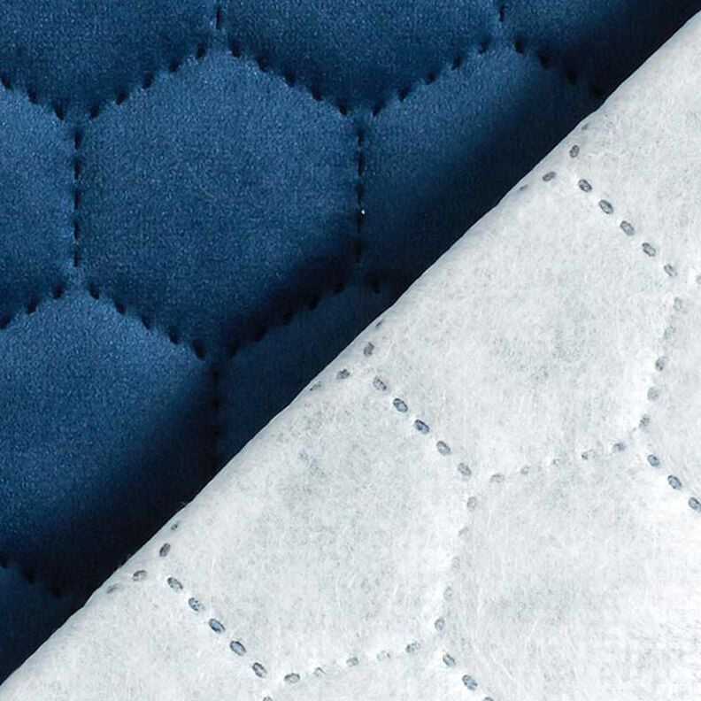 Upholstery Fabric Velvet Honeycomb Quilt – navy blue,  image number 4