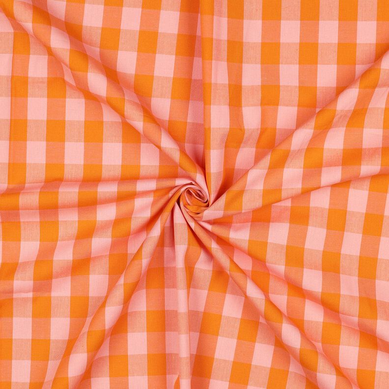 Cotton Poplin Check| Poppy Fabrics – pink/peach orange,  image number 3