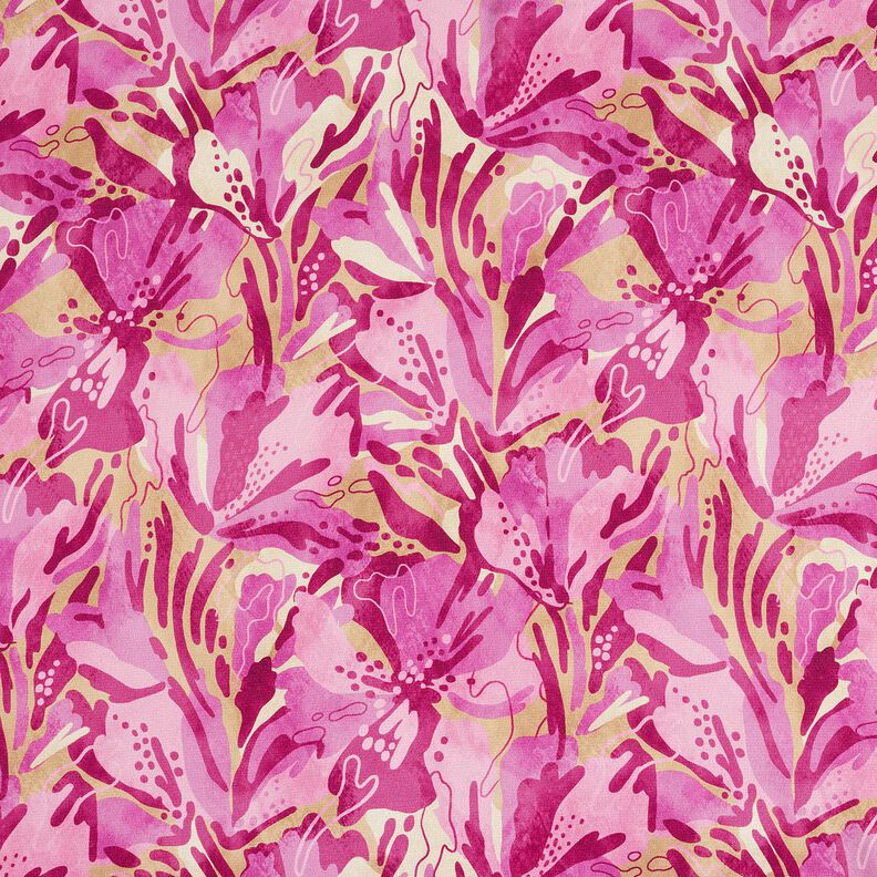 Satin crepe sea flowers – grape/pastel violet,  image number 1