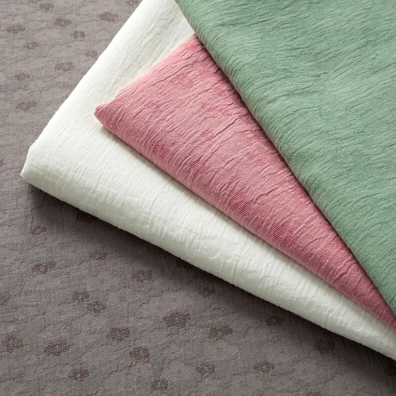 Double Gauze/Muslin Jacquard flowers – offwhite,  image number 6