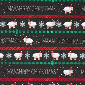 French Terry Määährry Christmas | Glitzerpüppi – black/chili, 