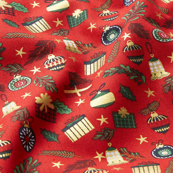 Cotton Poplin Gifts – red/gold, image number 2