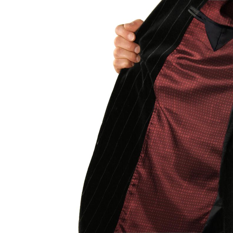 Lining Fabric Jacquard irregular boxes – carmine,  image number 5