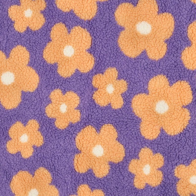 Teddy Fur Flowers | Poppy Fabrics &ndash; lavender/apricot,  image number 1