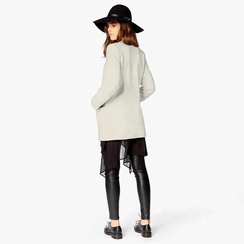 Velour fabric with faux fur backing – cream, image number 5