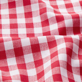 Cotton Vichy check 1 cm – red/white, 