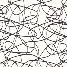 Decor Fabric Jacquard Abstract Lines – ivory/black, 