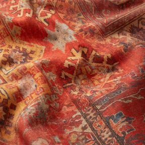 Decor Fabric Half Panama Ethnic Ornaments – terracotta, 