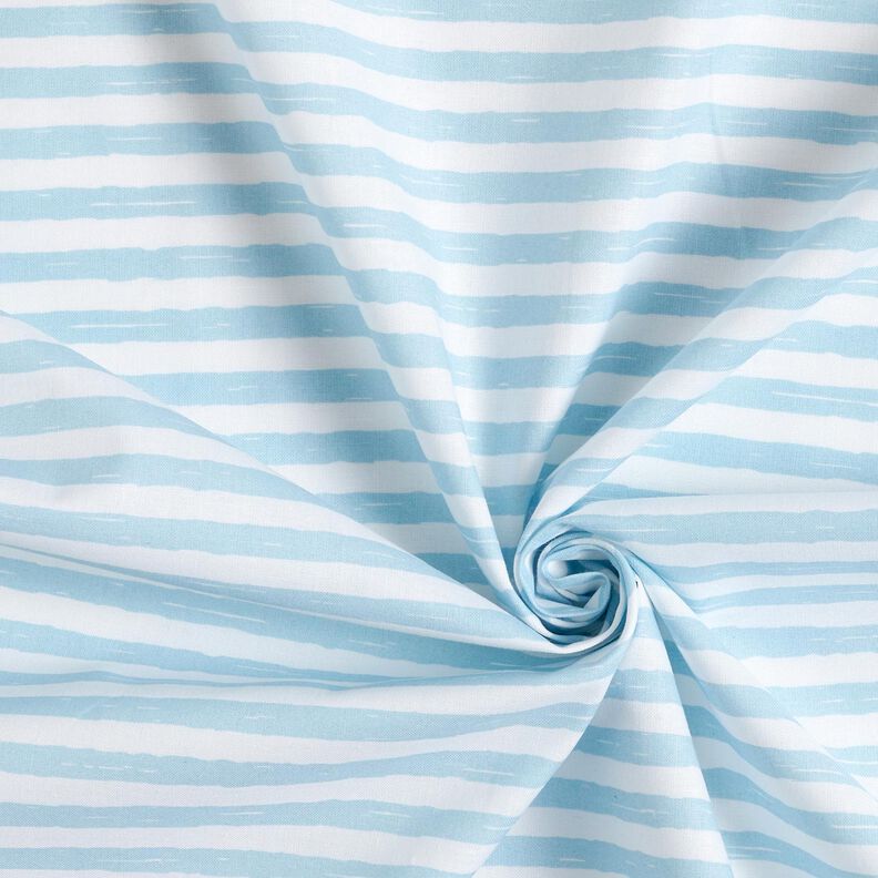 Cotton Cretonne casual stripes – light blue/white, image number 3