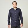 Striped Shirting Fabric – navy blue/brown,  thumbnail number 6
