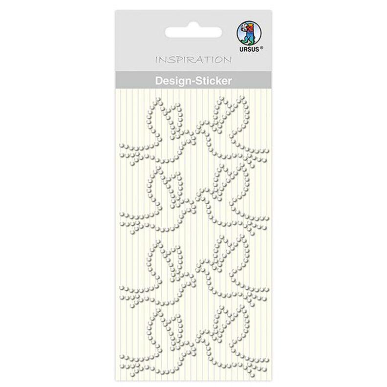 Dove Design Stickers [ 8 pieces ] – silver metallic,  image number 1