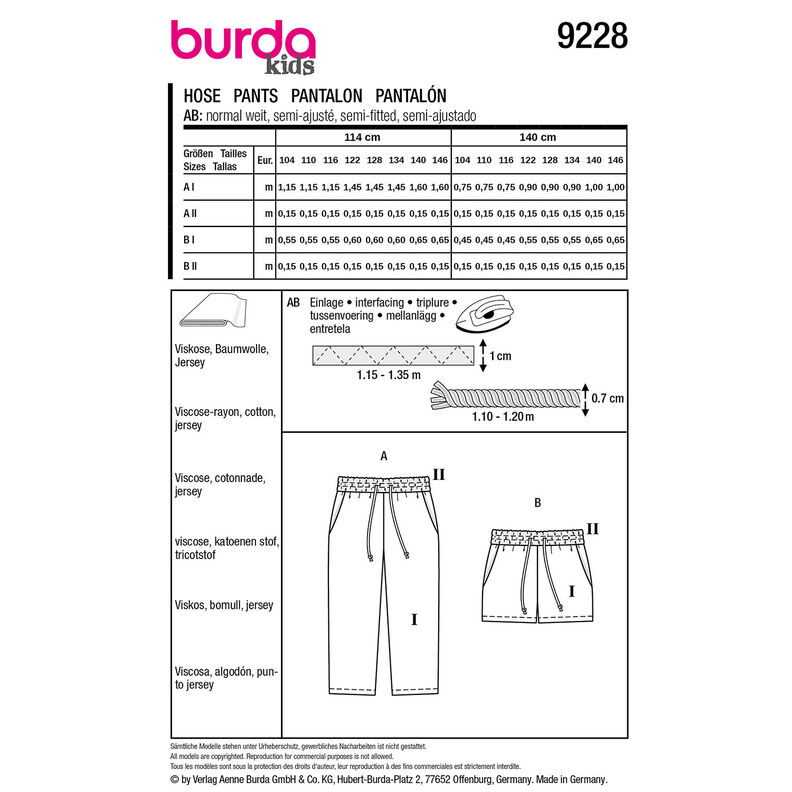 Trousers | Burda 9228 | 104-146,  image number 5