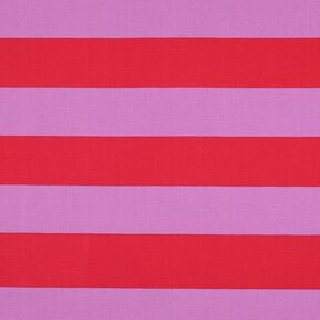 Decor Fabric Canvas cheerful stripes – pastel violet/chili, 