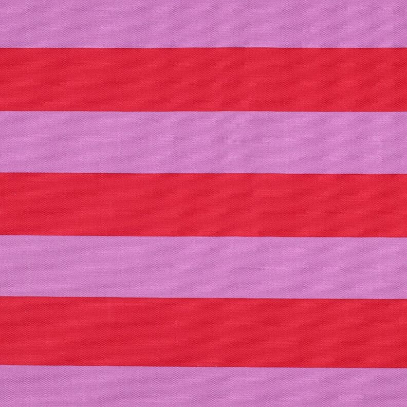 Decor Fabric Canvas cheerful stripes – pastel violet/chili,  image number 1