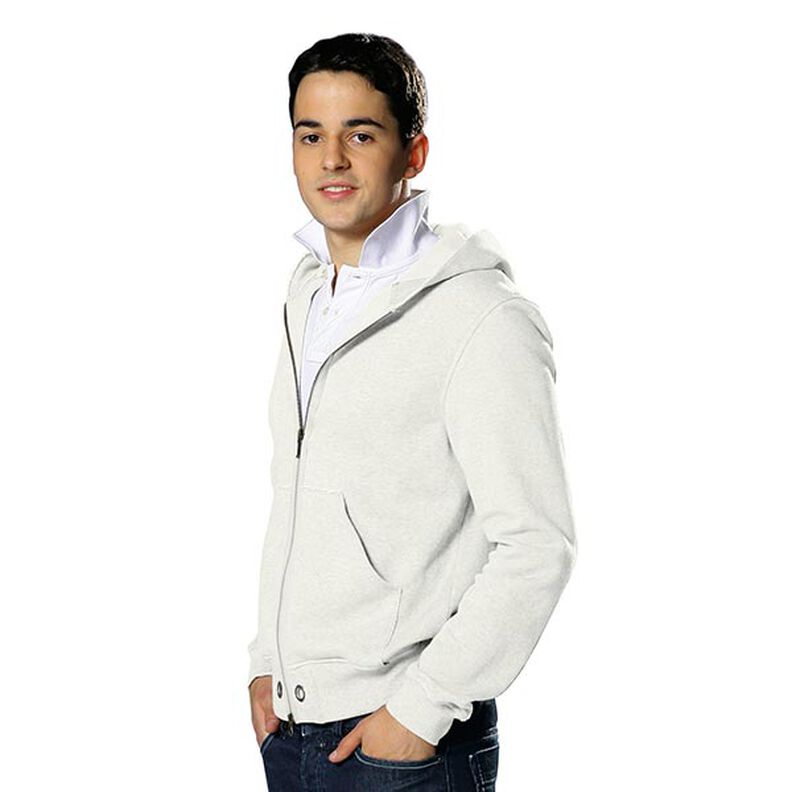 Light Cotton Sweatshirt Fabric Plain – offwhite,  image number 5