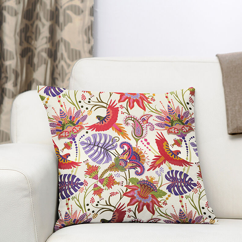 Outdoor Fabric Canvas Flora and Fauna – red,  image number 7