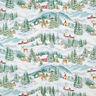 Decor Fabric Tapestry Fabric Winter Landscape – ivory/light turquoise,  thumbnail number 1