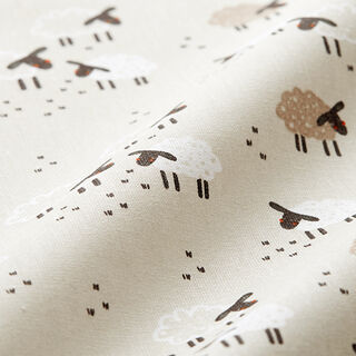 Cotton Poplin Sheep – light grey, 