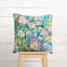 Decor Fabric Canvas Painted Flowers – green/pink,  thumbnail number 8
