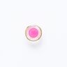 Shank Button with Golden Edge [ Ø 11 mm ] – pink/gold,  thumbnail number 1