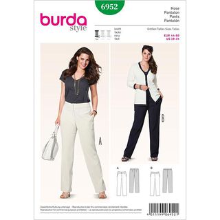 Pants w shaped / elasticated waistband, Burda 6952, 