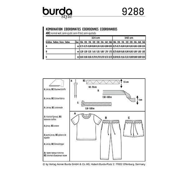 Shirt, Burda 9288 | 104-146,  image number 11