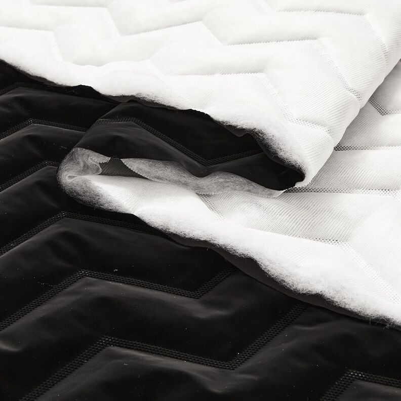 Quilted Fabric Peachskin Chevron | Katia Fabrics – black, image number 6