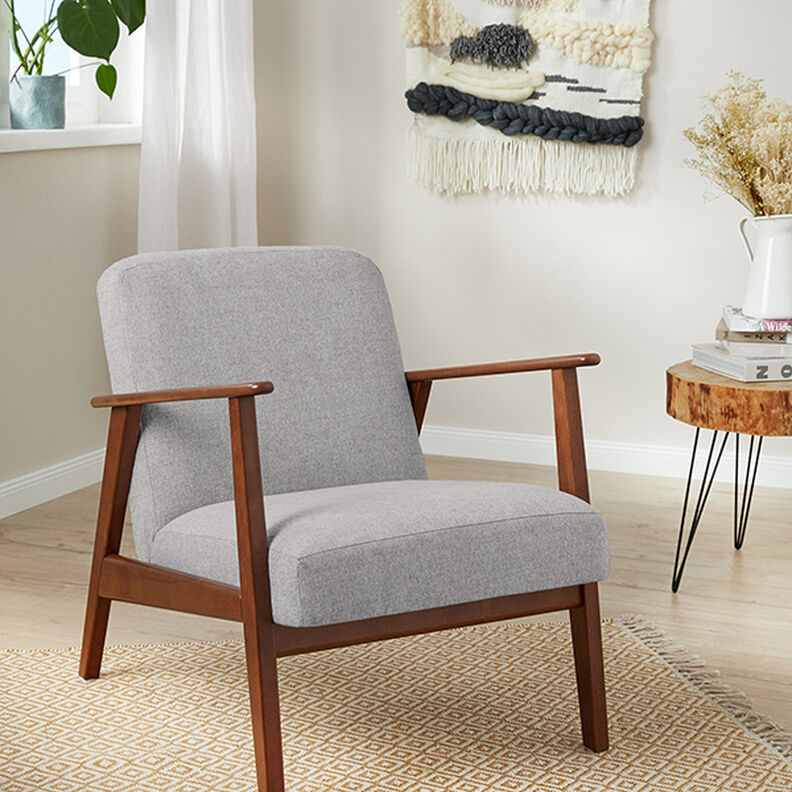 Upholstery Fabric Twill Look – silver grey,  image number 5