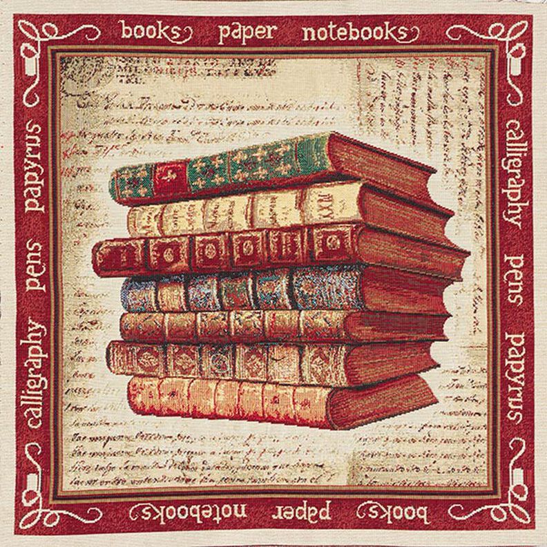 Tapestry Decor Fabric Panel Books – beige,  image number 1