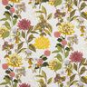 Decorative Panama fabric floral print – misty grey,  thumbnail number 1
