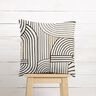 Decor Fabric Half Panama abstract arches – black,  thumbnail number 7