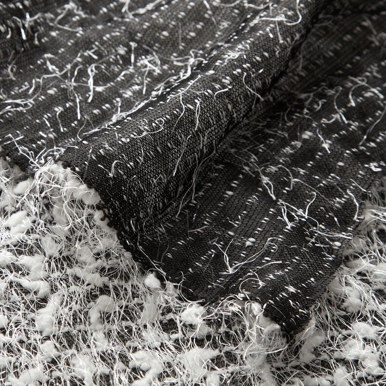 Knitted fabric effect yarn – black/white, image number 4