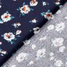 Viscose fabric flower shower – midnight blue,  thumbnail number 4